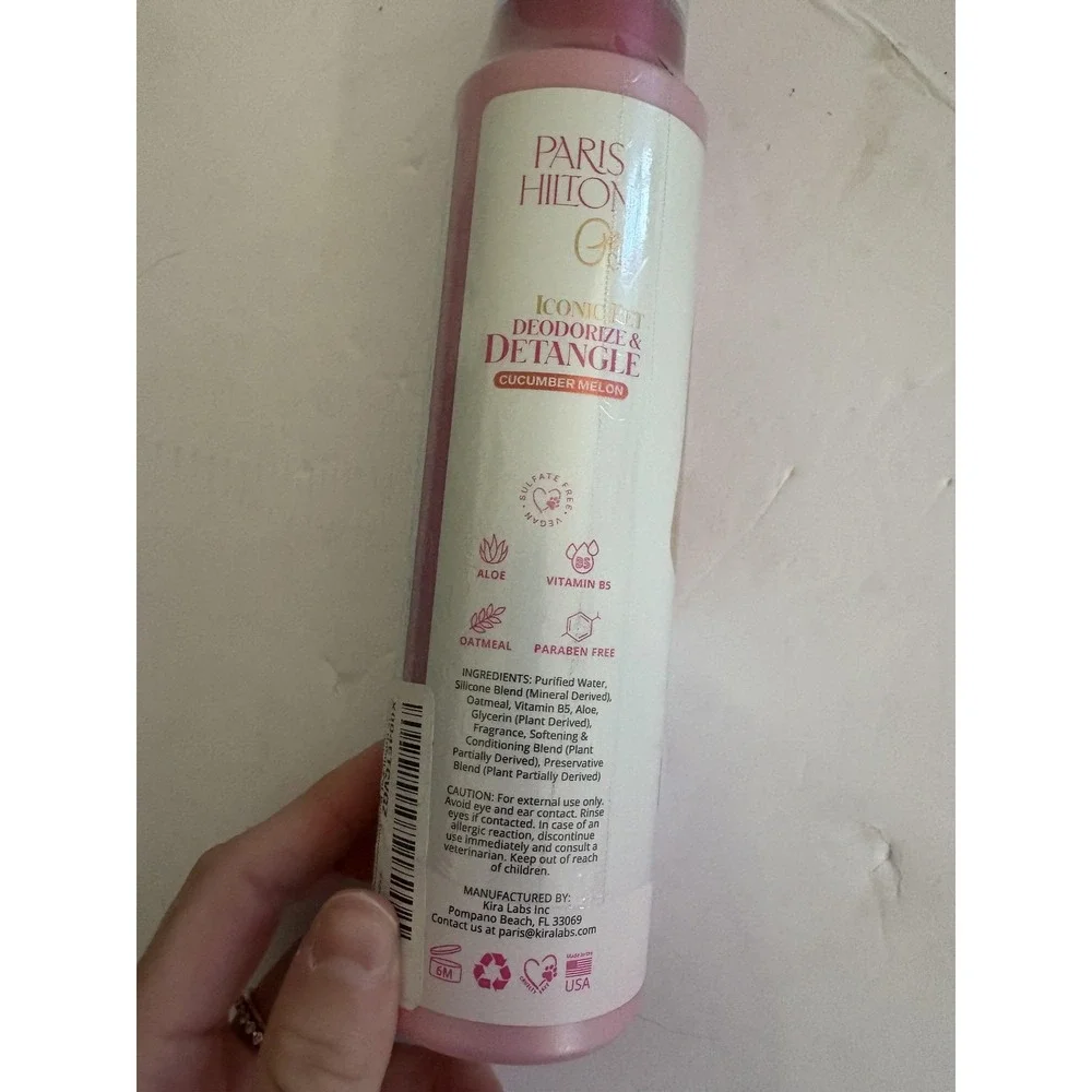 Paris Hilton Pet Deodorize & Detangle Dog Spray 10 fl oz‎ Cucumber Melon USA